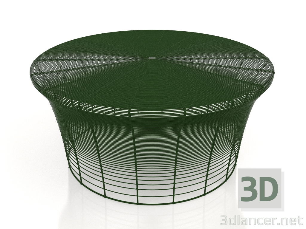 3D Modell Niedriger Couchtisch (Flaschengrün) - Vorschau