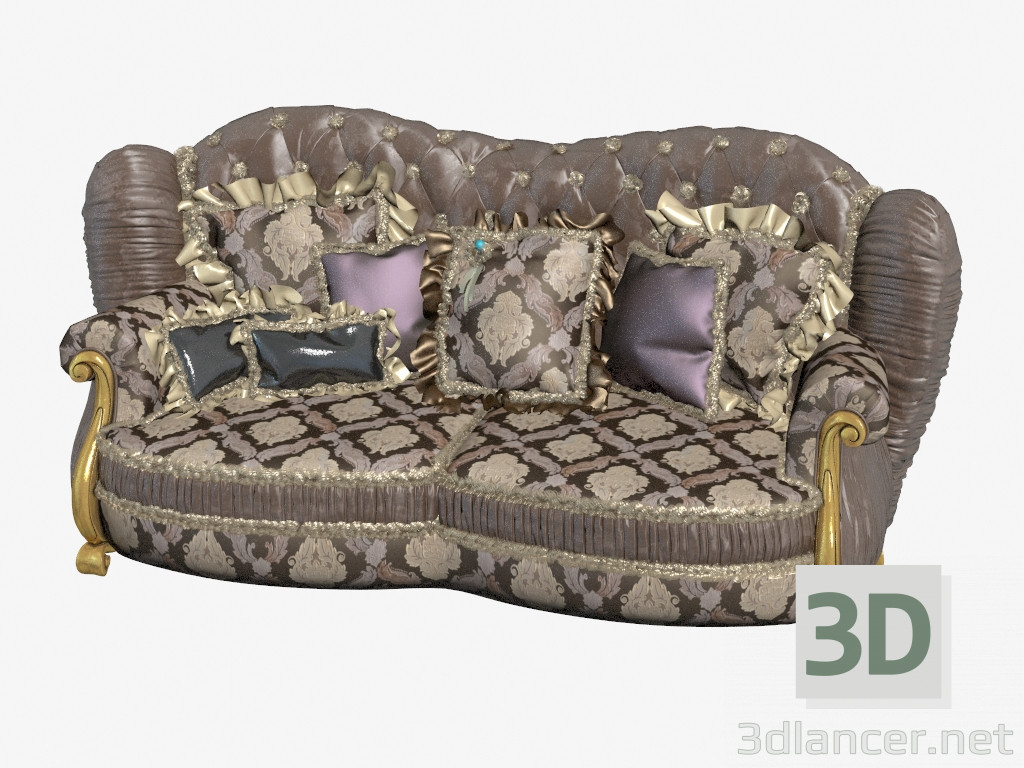 modello 3D divano 1593 - anteprima