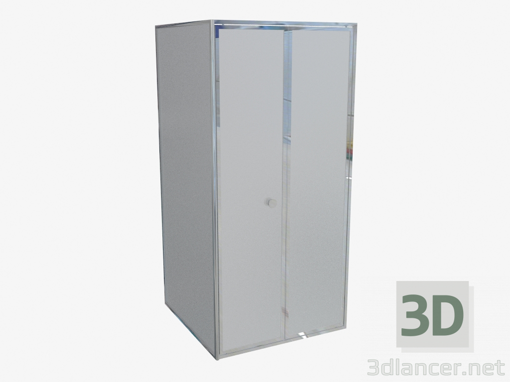 modello 3D Porte pieghevoli pieghevoli da 80 cm, vetro opaco opaco Flex (KTL 622D) - anteprima