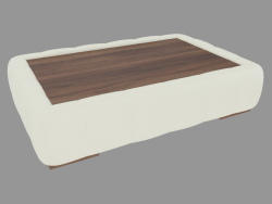 Coffee table with leather upholstery (1200x280x800)
