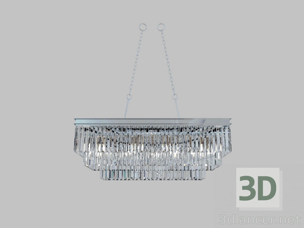 modello 3D Lampada a sospensione (31111S nichel) - anteprima