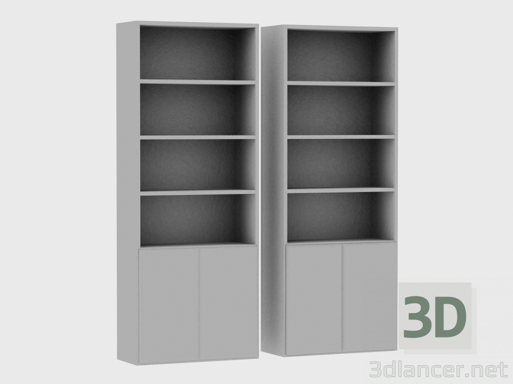 modèle 3D Eléments du système modulaire IANUS MIDDLE WITH BACK (C230) - preview