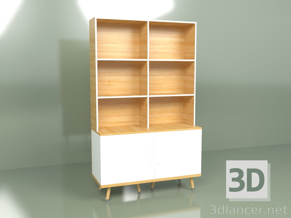 3D Modell Regal Woodi (weiß) - Vorschau