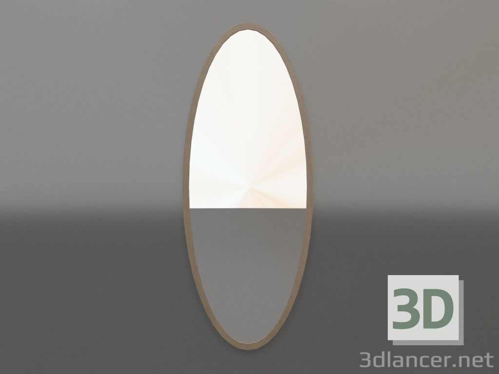 modèle 3D Miroir ZL 22 (600x1500, gris bois) - preview