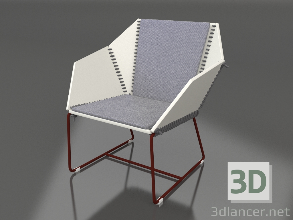 3d модель Клубне крісло (Wine red) – превью