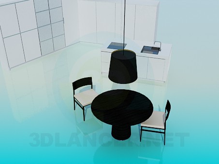 3d модель Мебель в кухню – превью