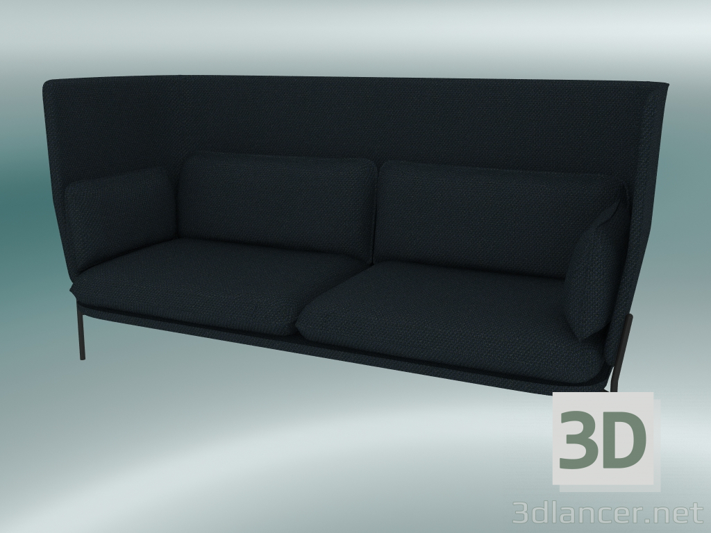 modèle 3D Sofa Sofa (LN7, 90x232 H 115cm, Jambes noires chaudes, Sunniva 2 192) - preview