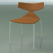 3d model Stackable chair 3701 (4 metal legs, Teak effect, V12) - preview