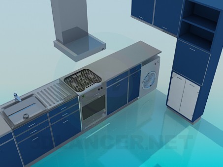 3d модель Кухонная мебель – превью