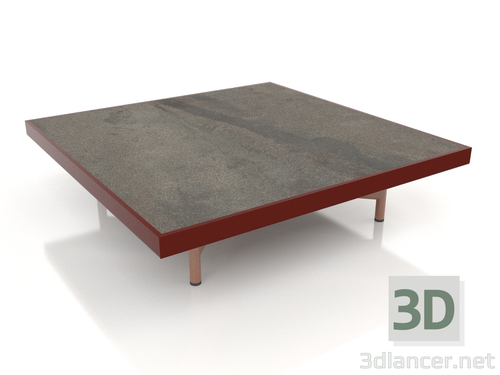 3 डी मॉडल चौकोर कॉफी टेबल (वाइन रेड, डेकटन रेडियम) - पूर्वावलोकन