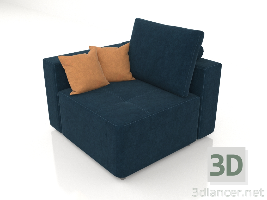 modèle 3D Module canapé Oxford 5 - preview