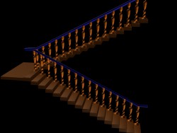 Escadaria com balaústres