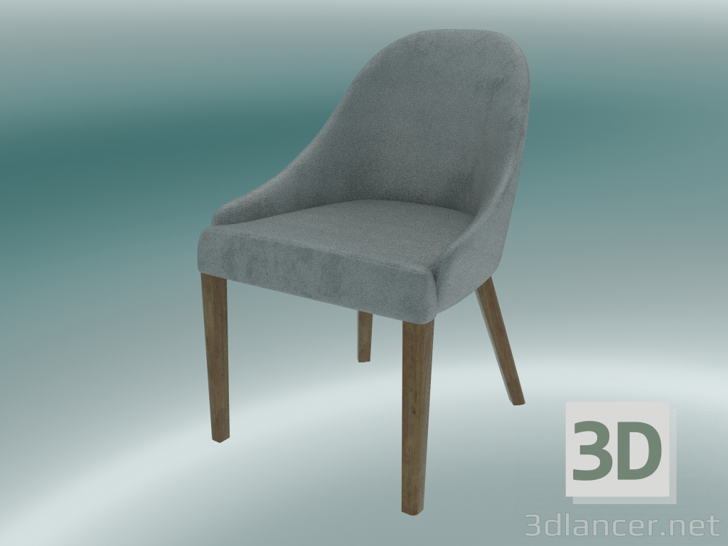 modello 3D Mezza sedia Edgar (grigio) - anteprima