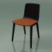 modèle 3D Chaise 3978 (4 pieds en bois, avec un coussin sur le siège, bouleau noir) - preview