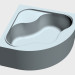 modèle 3D Baignoire d’angle avec panneau Gentiana 140 - preview