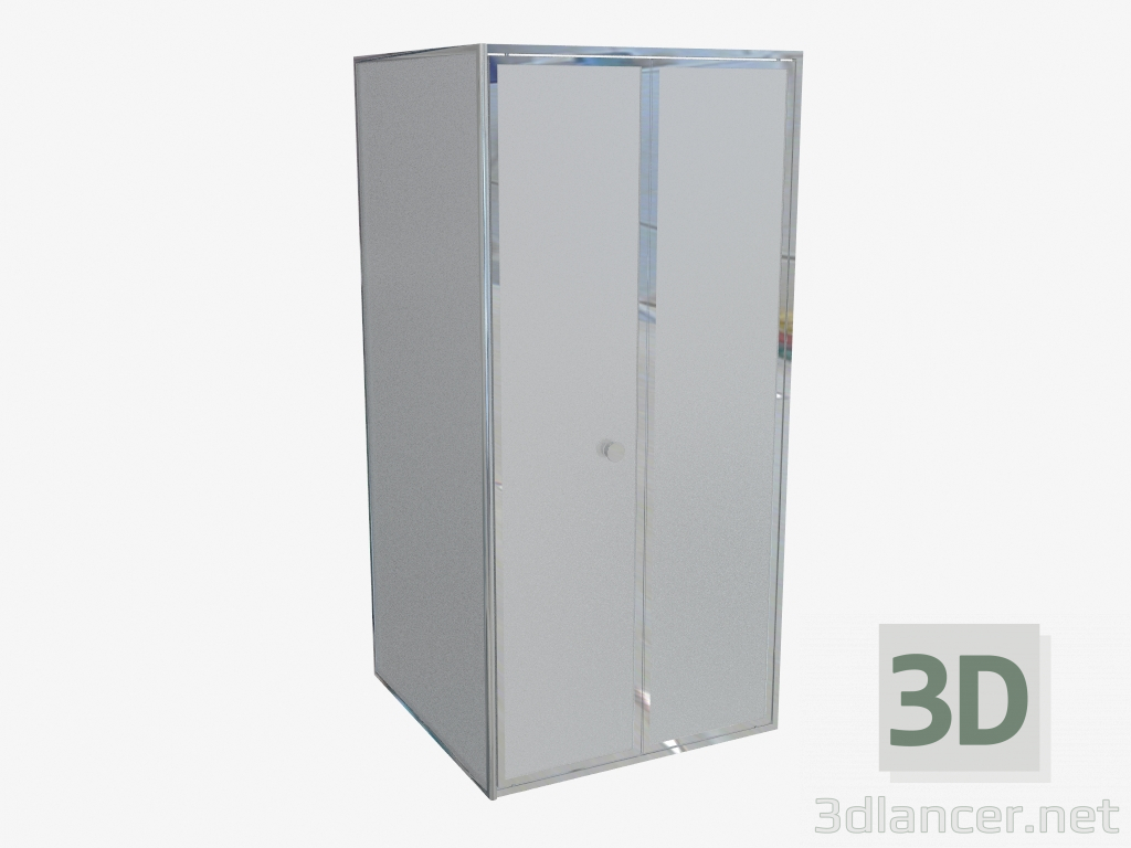 3D modeli Katlanır katlanır kapılar 90 cm, mat cam mat Flex (KTL 621D) - önizleme