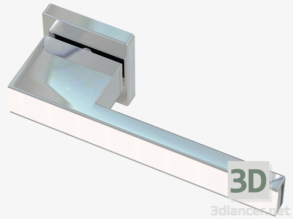 modello 3D Maniglia perfetta per porta (cromo lucido) - anteprima