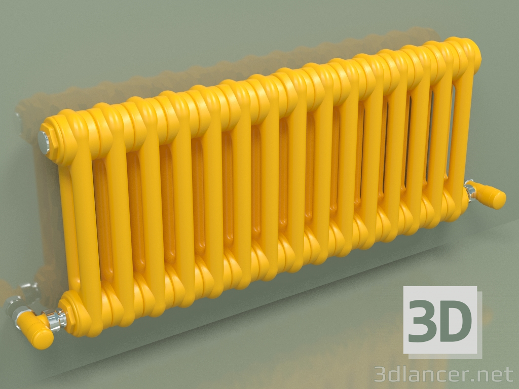 modello 3D Radiatore TESI 2 (H 300 15EL, giallo melone - RAL 1028) - anteprima