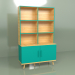 modèle 3D Etagère Woodi (turquoise) - preview