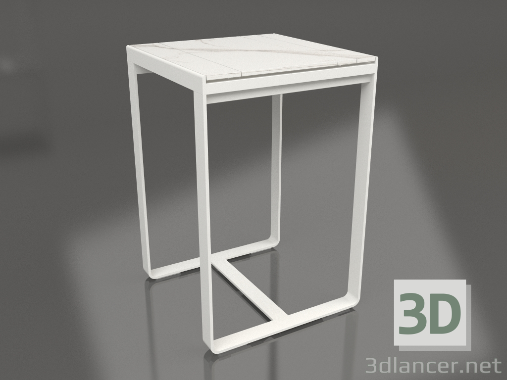 modello 3D Tavolo bar 70 (DEKTON Aura, Grigio agata) - anteprima
