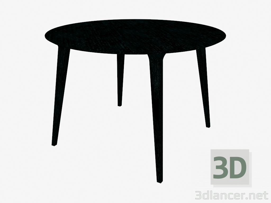 modèle 3D Table de repas ronde (frêne teinté noir D110) - preview
