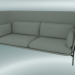 modèle 3D Sofa Sofa (LN7, 90x232 H 115cm, Pieds noirs chauds, Sunniva 2 717) - preview