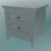 3d model Bedside table with legs (Gray-green) - preview