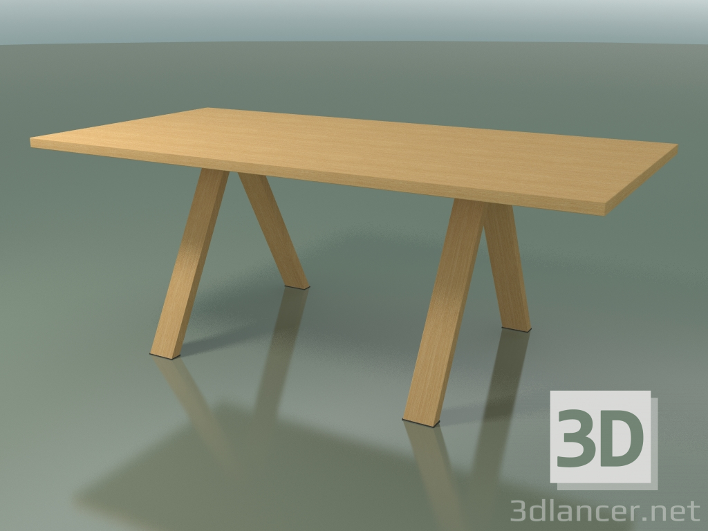 modello 3D Tavolo con piano di lavoro standard 5030 (H 74-200 x 98 cm, rovere naturale, composizione 1) - anteprima
