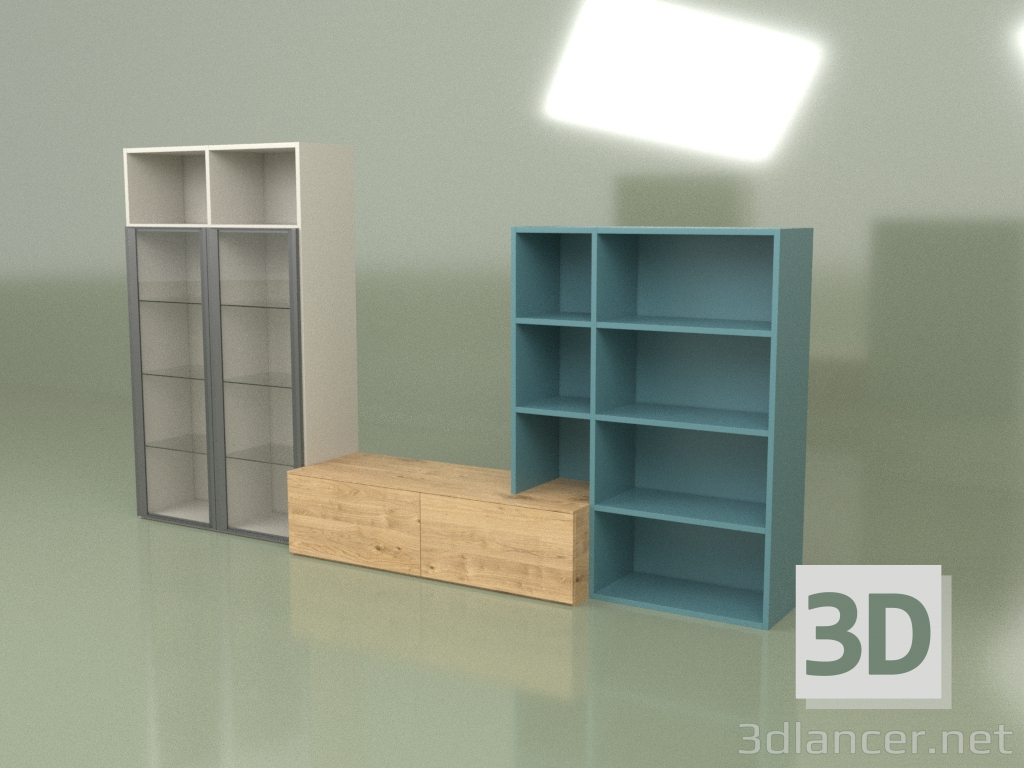 3d model Shelves Composition 1 (Ash) - preview