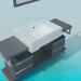 modèle 3D Wash bassin piédestal avec tiroirs - preview