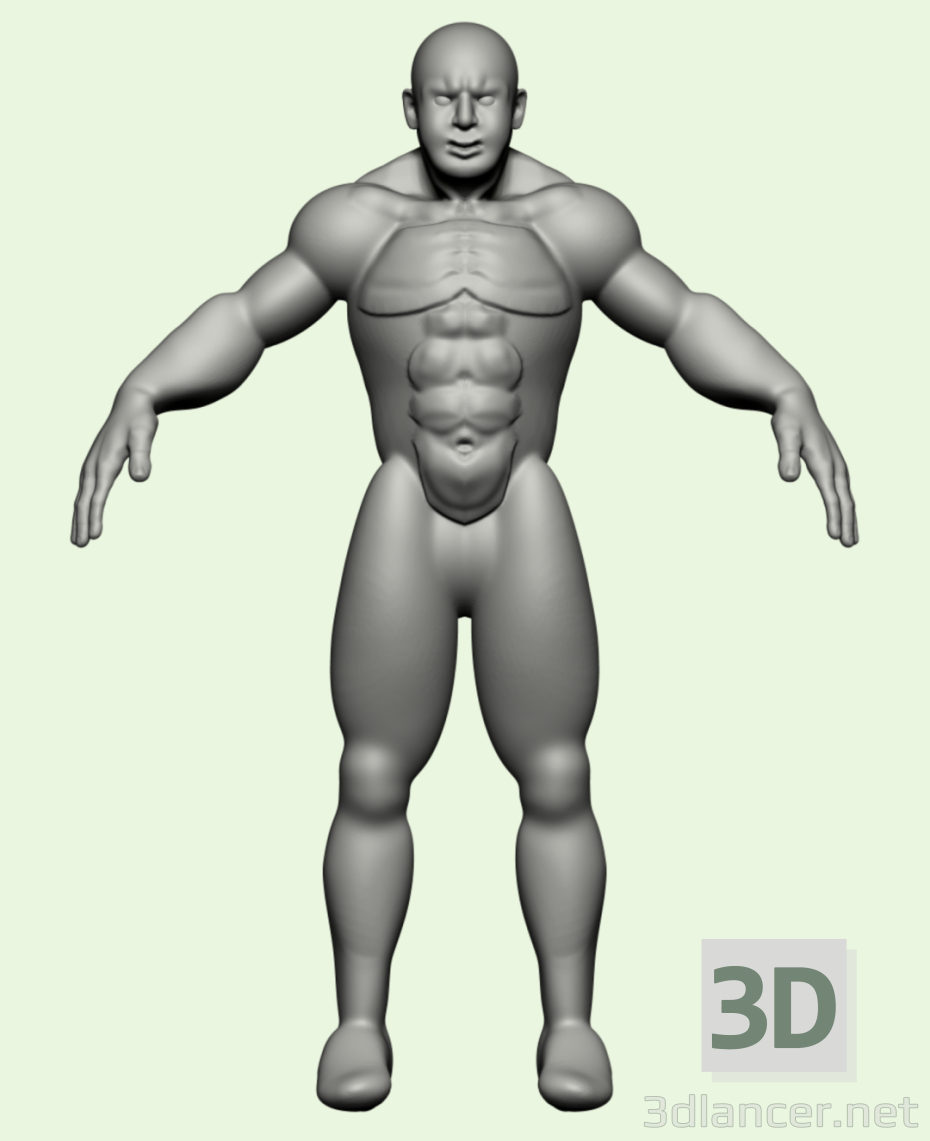 modèle 3D Mec - preview
