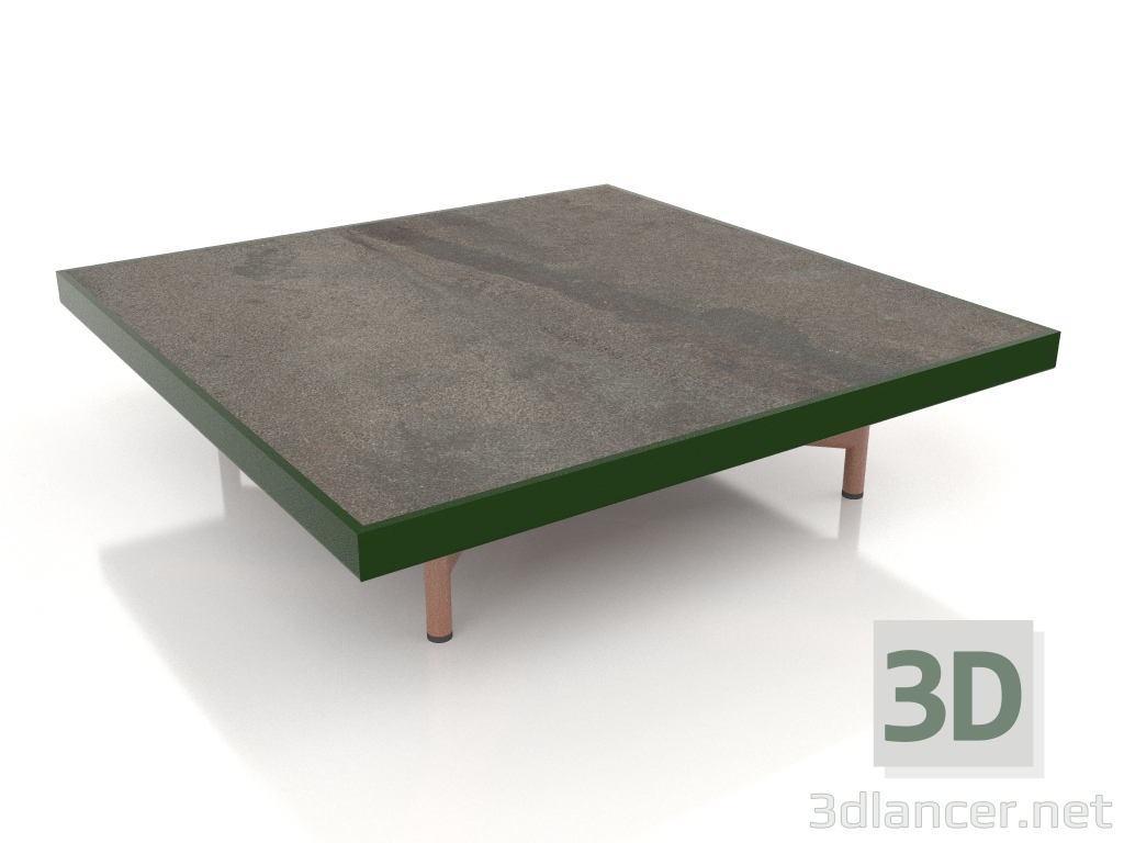 modello 3D Tavolino quadrato (Verde bottiglia, DEKTON Radium) - anteprima