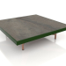modello 3D Tavolino quadrato (Verde bottiglia, DEKTON Radium) - anteprima