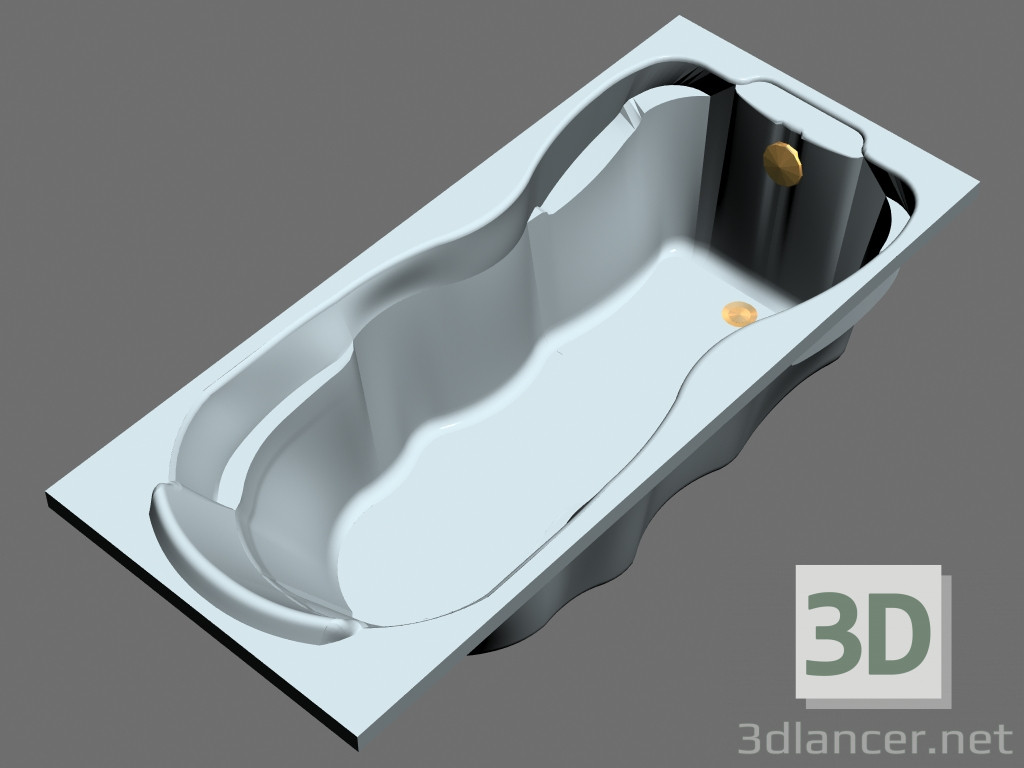 modello 3D Speciale bagno Viola (senza idromassaggio) - anteprima