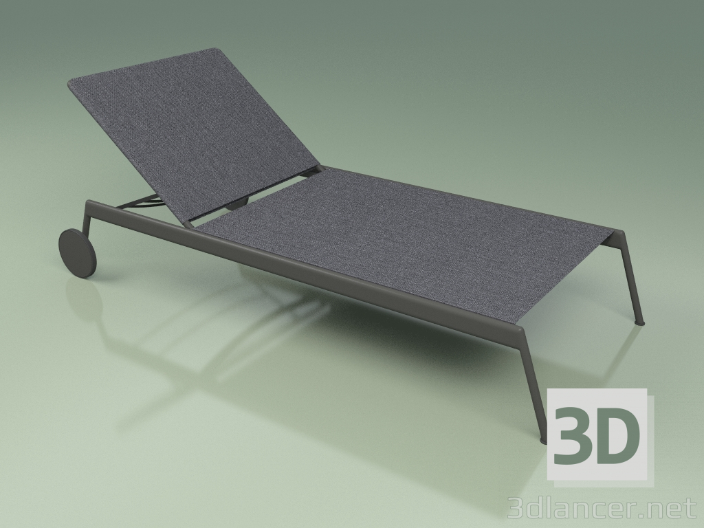 modèle 3D Chaise longue 007 (Metal Smoke, Batyline Grey) - preview