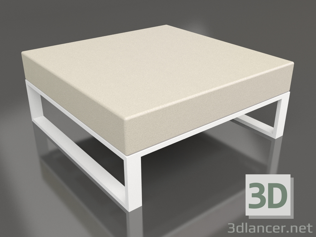 modèle 3D Pouf modulable (Blanc) - preview