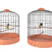 modèle 3D Deux cages à oiseaux - preview