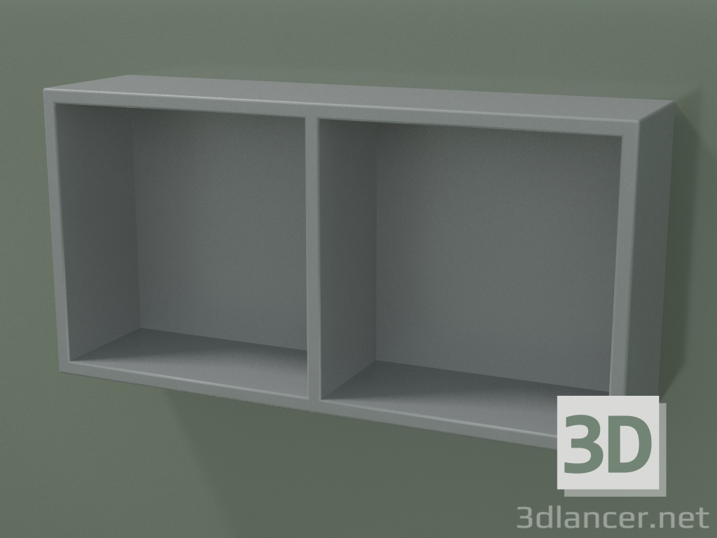 3D Modell Offene Schachtel (90U30002, Silbergrau C35, L 48, P 12, H 24 cm) - Vorschau