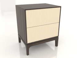 Comodino FARGO 2 cassetti con frontali fresati (vaniglia, rovere scuro, opzione 1)