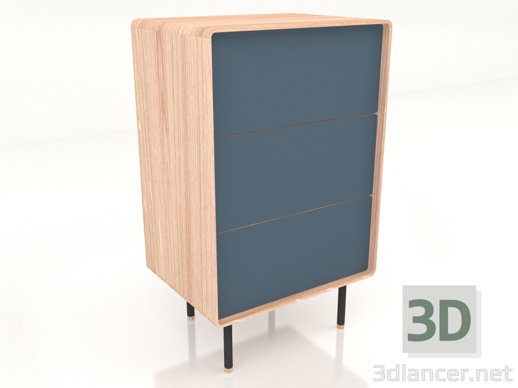 3D modeli Şifonyer Fina 60 (Dumanlı mavi) - önizleme