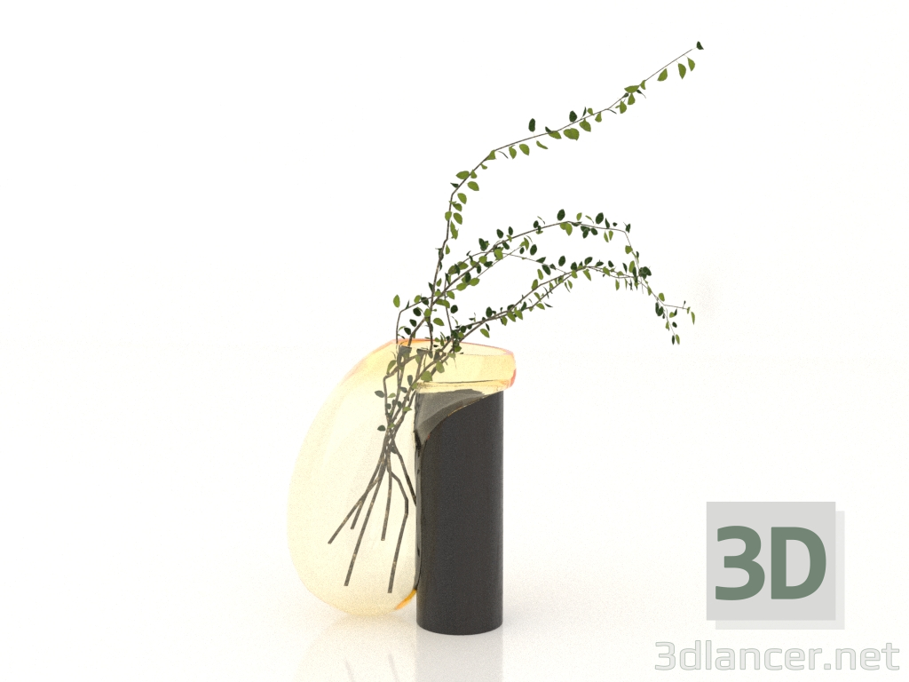 3 डी मॉडल ग्लास फूलदान गुट्टा बून फूलदान CS2 (विकल्प 2) - पूर्वावलोकन