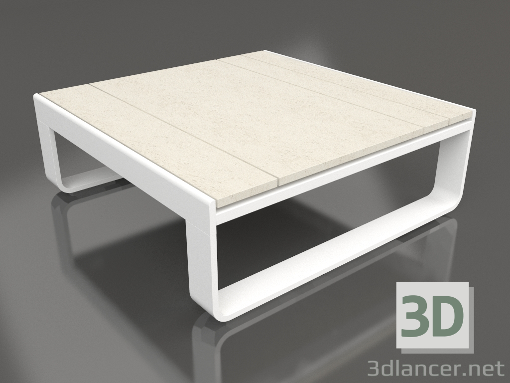 modello 3D Tavolino 70 (DEKTON Danae, Bianco) - anteprima