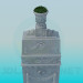 3d model Monument with the pots - preview