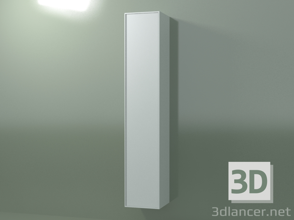 3d model Wall cabinet with 1 door (8BUBFDD01, 8BUBFDS01, Glacier White C01, L 36, P 36, H 192 cm) - preview