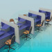 3d model Mesas de servicio al cliente para la oficina - vista previa