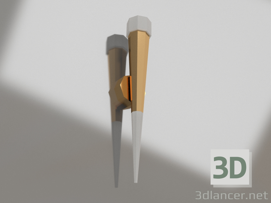 3d model Aplique Ray dorado (low poly, 6114.33) - vista previa