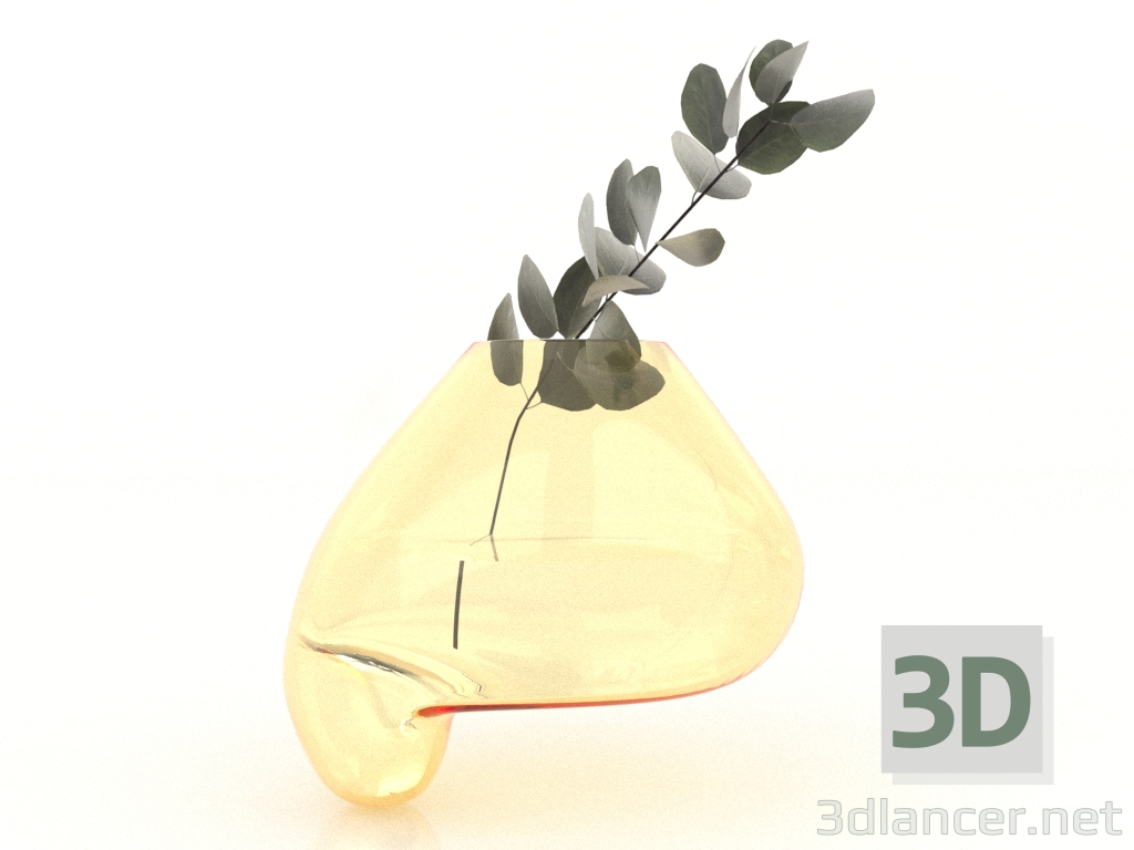 modello 3D Vaso in vetro Gutta Vase CS2 - anteprima