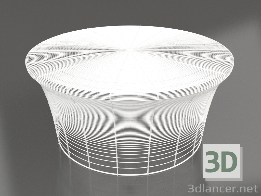 3d model Low coffee table (White) - preview