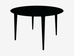 Mesa de comedor redonda (fresno teñido negro D120)