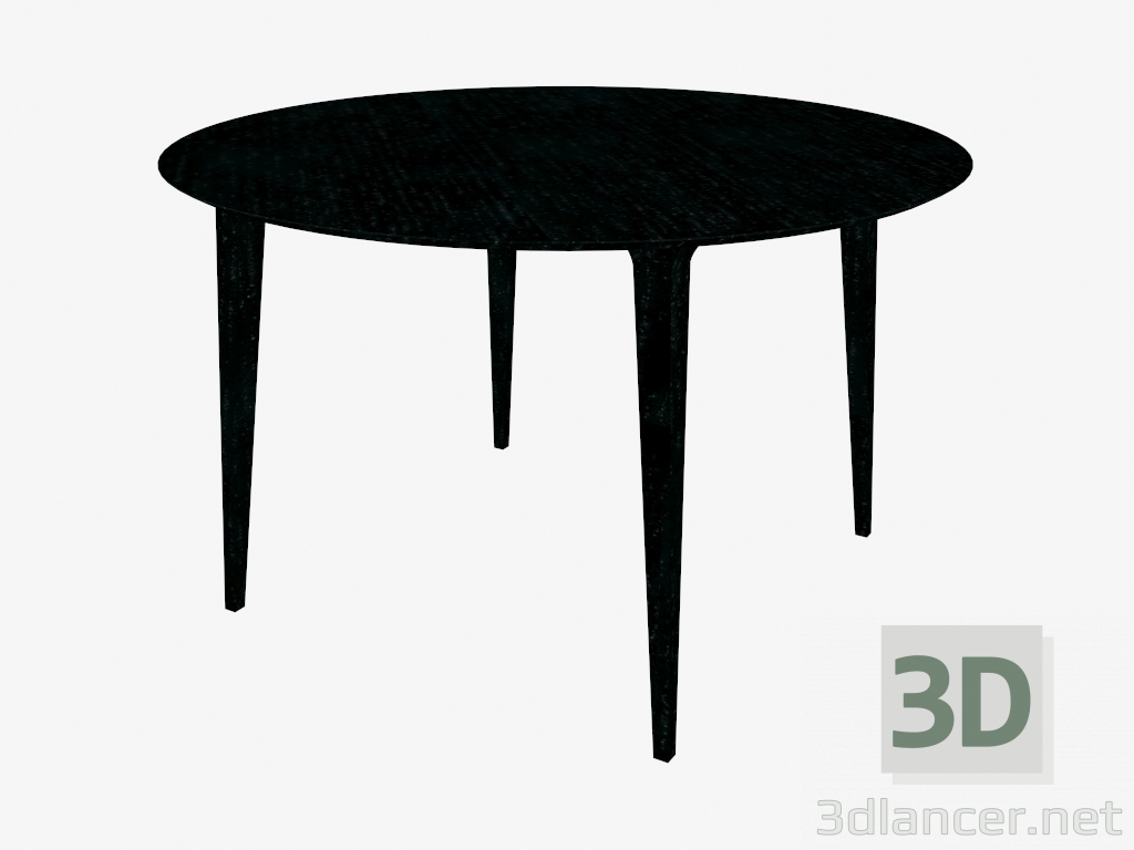 3d model Mesa de comedor redonda (fresno teñido negro D120) - vista previa